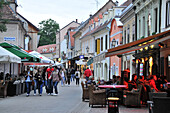 Bars and cafes in the Tkalcicev street, Under Town, Zagreb, Croatia