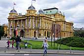 Am National Theater, Zagreb, Kroatien