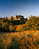 AUSTRIA, Bernstein, Burg Bernstein Castle at sunrise, Burgenland