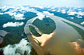 BRAZIL, Amazon Jungle landscape shot from an airplane