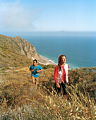 USA, California, Malibu, hiking the coastal Chumash Trail, Point Mugu State Park