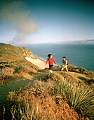 USA, California, Malibu, hiking the coastal Chumash Trail, Point Mugu State Park