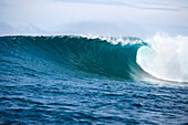 INDONESIA, Mentawai Islands, Kandui Resort, shot of a wave at Bankvaults