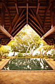 MAURITIUS, Flic en Flac, Wolmar, detail of a luxury villa and private pool at the Maradiva Villas Resort and Spa