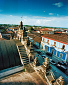 NICARAGUA, Granada, rooftops in the center of town taken from the top of 'La Merced' tower