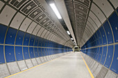 Walkway in the Tube, London underground, City of London, England, United Kingdom, Europe