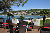 Promenade am Strand von Portoroz, Golf von Triest, Slowenien