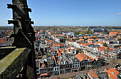 Blick von der Nieuwe Kerk auf Delft, Niederlande