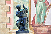 Matthias Klotz memorial statue, Violin maker, Mittenwald, Bavaria, Germany