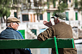Zwei alte Fischer, Portocolom, bei Manacor, Mallorca, Spanien