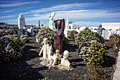 Artist house with surreal sculptures in Teguise, Lanzarote, Canary Islands, Spain