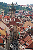 Blick zum Turmmuseum, im Hintergrund das Kapuzinerkloster, Prag, Tschechien, Europa