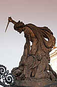 Detail of a sculpture at Prague Castle, Prague, Czech Republic, Europe