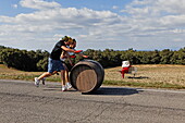 Barrel race Bravio delle Botte, Montepulciano, Tuscany, Italy