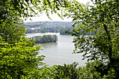 View over lake Breiter Luzin, Feldberger Seenlandschaft, Mecklenburg-Western Pomerania, Germany