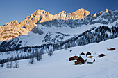 Mountain huts on Neustadlalm, Dachstein, Styria, Austria