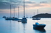 St  Vincent and the Grenadines, Bequia, Port Elizabeth, Admiralty Bay, dusk