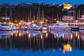 France, Corsica, Corse-du-Sud Department, Corsica South Coast Region, Porto Vecchio, marina and Citadel, dawn