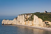 France, Normandy Region, Seine-Maritime Department, Etretat, Falaise De Amont cliffs