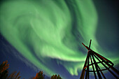 Aurora Borealis over Fort Simpson, Northwest Territories