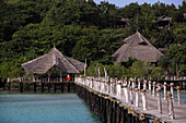 United Republic of Tanzania, Zanzibar, Isle of Pemba, Fundu Lagoon Hotel, view from the landing stage