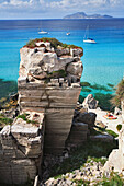 Italy, Sicily,  Aegadian Islands, Favignana Island, rock
