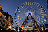 France, Nord-Pas-De-Calais, Lille, Place du Général de Gaulle, Christmas season, Ferris wheel