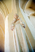 France, Seine et Marne, Blandy les Tours, Saint Maurice church, statue of Sainte Genevieve
