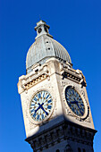 France, Paris, 12th arrondissement, the clock tower of the Gare de Lyon