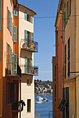 France, French Riviera, Villefranche sur Mer typical buildings