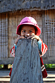 Portrait of a young girl in Kon Tum Ko village in Vietnam's Central Highlands, Vietnam, South East Asia, Asia