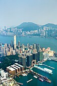 Hong Kong City, Kowloon district, Tsim Sah Tsui Area and Hong Kong island