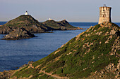 France, Southern Corsica, Ajaccio, Archipel of the Sanguinaires, Torra di a Parata (Parata Tower) - Genoese tower