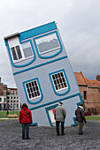 'France, Nord-Pas-De-Calais, Lille, Lille 3000 / Fantastic, Ilot Comtesse District, ''The House That Fell From The Sky'' by Jean-François Fourtou'