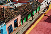 View of Trinidad street, one of UNESCOs World Heritage sites since 1988, Sancti Spiritus Province, Cuba