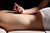 woman back massage