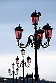Ornametnal city lights in Venice, Italy, Europe