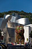 JEFF KOONS PUPPY DOG SCULPTURE GUGGENHEIM MUSEUM OF MODERN ART BILBAO BASQUE COUNTRY SPAIN
