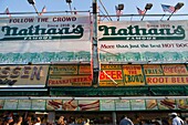 NATHANS FAMOUS HOT DOG STAND SURF AVENUE CONEY ISLAND BROOKLYN NEW YORK USA