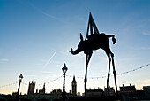 Dali's Elephant With Westminster In Background, London,Uk