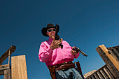 Cowboy Action Shoot At Lajitas Resort, Big Bend National Park And Big Bend State Park, South West Texas, Usa