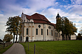 The Wieskirche, Wies, Steingaden, Upper Bavaria, Bavaria, Germany