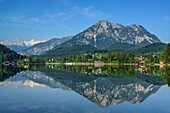 Altausseer See mit Blick auf Dachstein und Sarstein, Altausseer See, Altaussee, Salzkammergut, Steiermark, Österreich