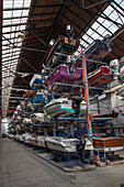 Garage for boats in Giudecca, Venice, Veneto, Italy, Europe