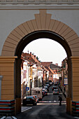 Schei Gate in the historic centre, Brasov, Transylvania, Romania