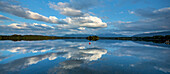 Abendstimmung am Staffelsee, Uffing, Oberbayern, Bayern, Deutschland