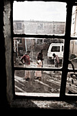Kinder spielen, Township, Kapstadt, Westkap, Südafrika