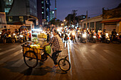 Mobile snack bar in the evening, Ho-Chi-Minh City, Vietnam