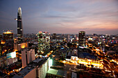 Cityscape in the evening, Ho Chi Minh City, Vietnam