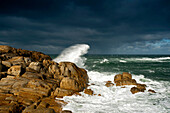 Storm battering coast at Point Hicks, Croajingolong National park, Victoria, Australia